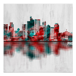 Phoenix Arizona Skyline Poster