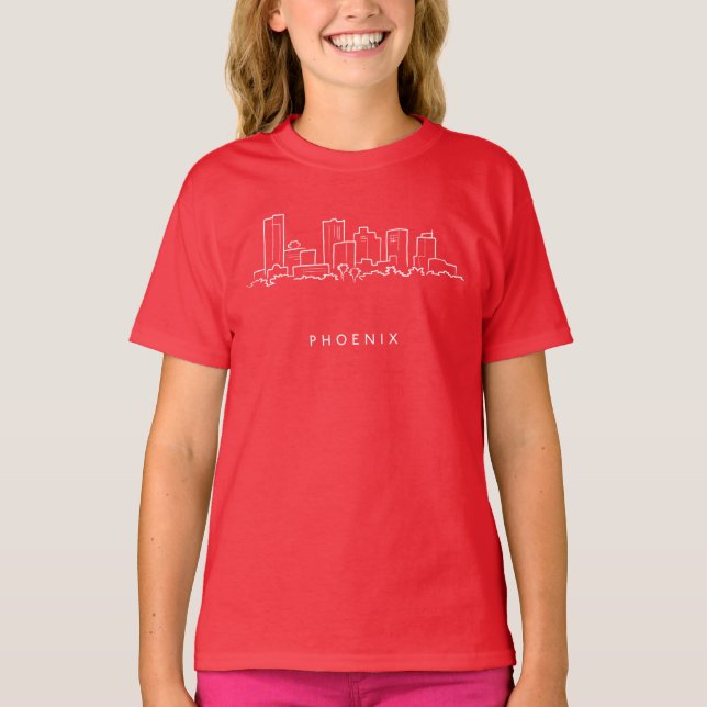 Phoenix Arizona Skyline T-Shirt (Front)