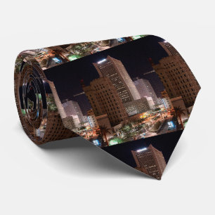 Phoenix Arizona Skyscapers at Night Tie