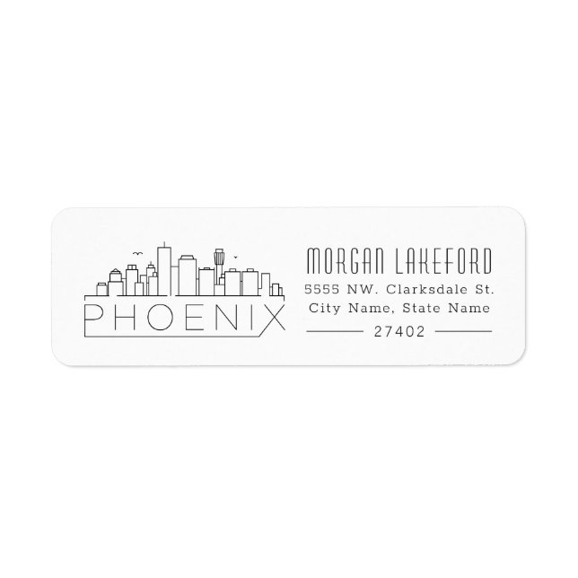 Phoenix, Arizona Stylised Skyline | (Front)
