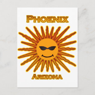 Phoenix Arizona Sun Logo Postcard