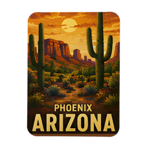 Phoenix Arizona Travel Gift Magnet