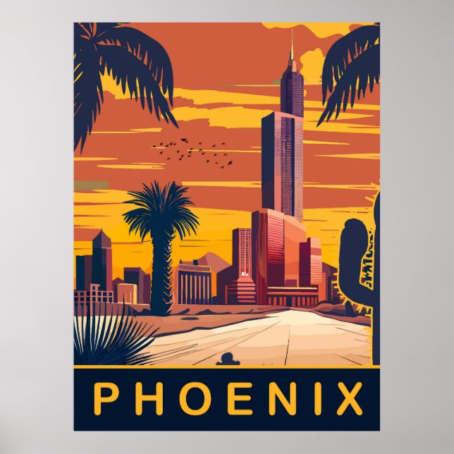 Phoenix, Arizona, Travel Poster (Front)
