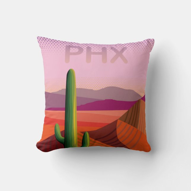 Phoenix Arizona | Travel Poster Cushion (Front)