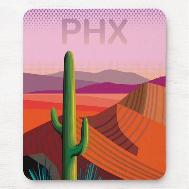 Phoenix Arizona | Travel Poster Mouse Mat (Front)