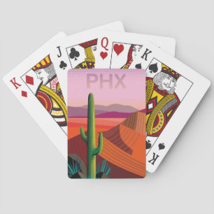 Phoenix Arizona   Travel Poster Playing Cards
