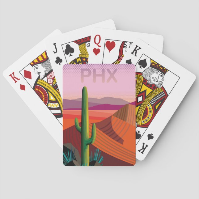 Phoenix Arizona | Travel Poster Playing Cards (Back)
