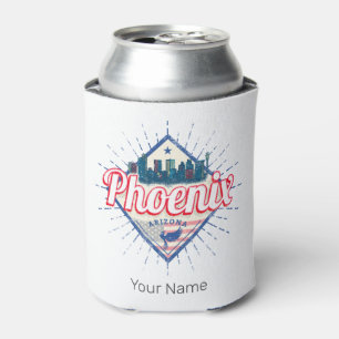 Phoenix Arizona United States Skyline Vintage USA Can Cooler