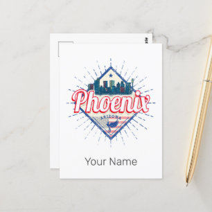 Phoenix Arizona United States Skyline Vintage USA Postcard