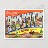 Phoenix, Arizona Vintage Big Letters Postcard