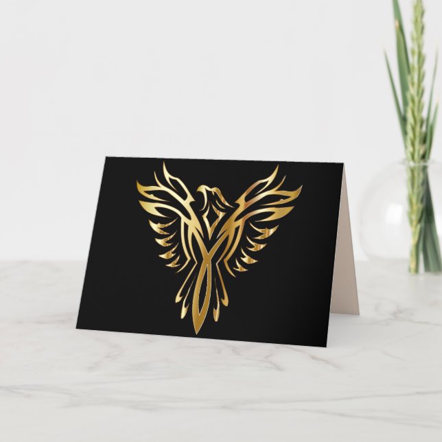phoenix ascending greeting card (Front)