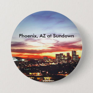 Phoenix, AZ at Sundown 7.5 Cm Round Badge