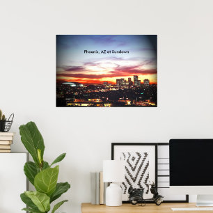 Phoenix, AZ at Sundown Poster