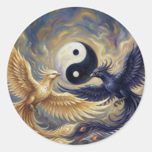 Phoenix Balance Yin Yang Sticker