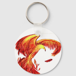 Phoenix Being Reborn Keychain. Key Ring