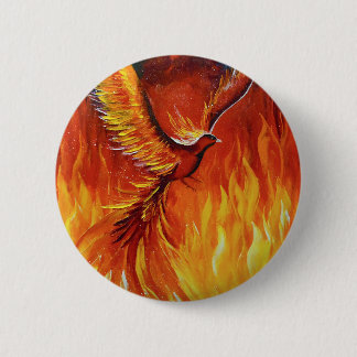 Phoenix bird 6 cm round badge