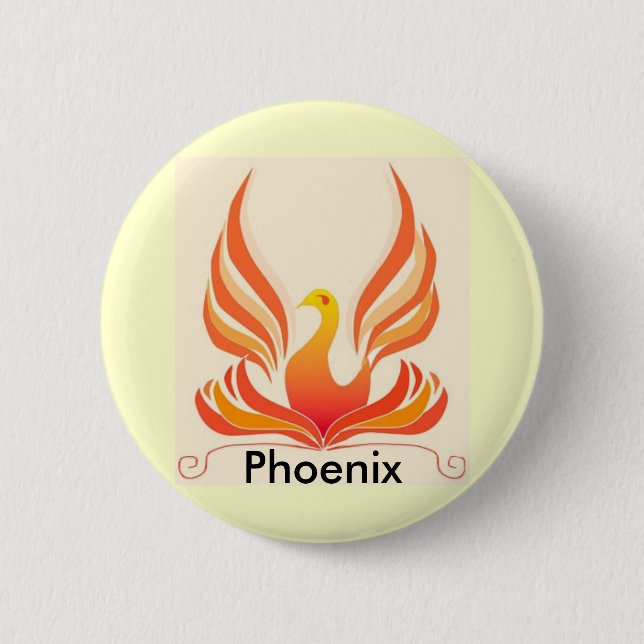 Phoenix Bird 6 Cm Round Badge (Front)