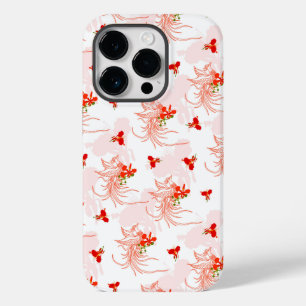Phoenix Bird And Phoenix Flower Seamless Pattern Case-Mate iPhone 14 Pro Case