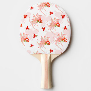 Phoenix Bird And Phoenix Flower Seamless Pattern Ping Pong Paddle