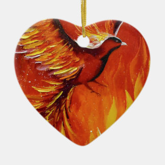 Phoenix bird ceramic tree decoration