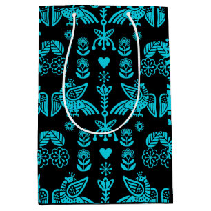 Phoenix Bird Folk Art Print Medium Gift Bag