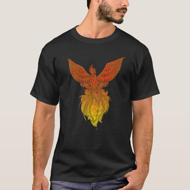 Phoenix Bird Mystical Creature Mythology T-Shirt (Front)