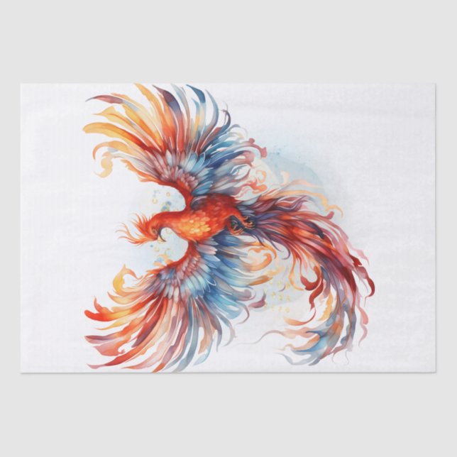 Phoenix Bird Mythology Tissue Paper (Front)