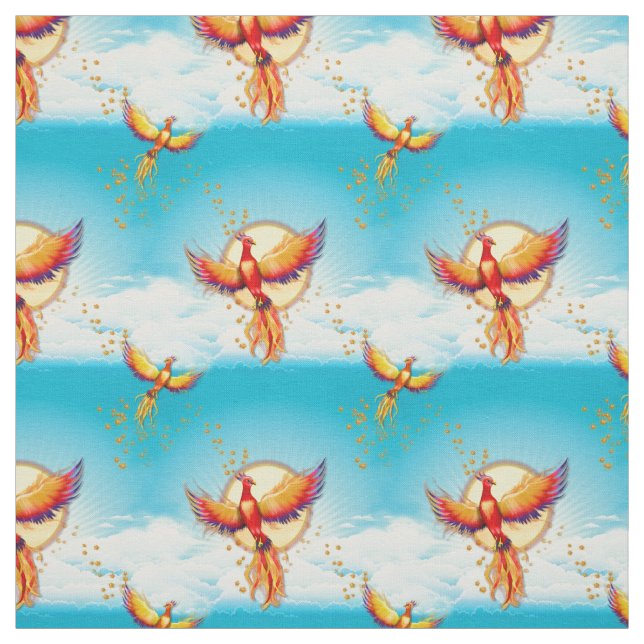 Phoenix Bird Rising Fabric (Swatch)