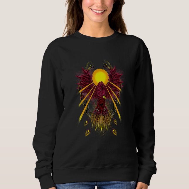 Phoenix Bird Rising from the Ashes Sweatshirt (Front)