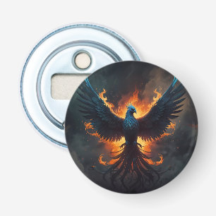 Phoenix Bird Rising with Flames Bottle Opener