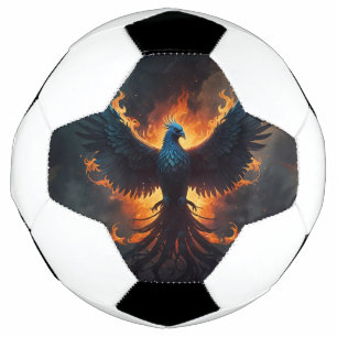 Phoenix Bird Rising with Flames Football