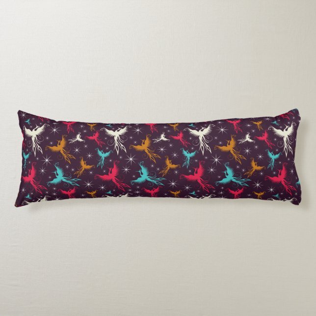 Phoenix Birds Figure Pattern Body Cushion (Front)