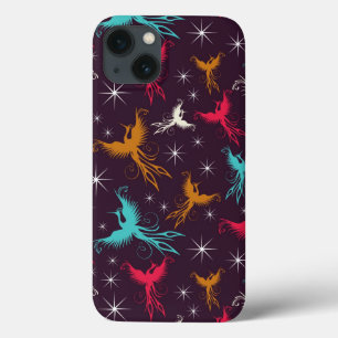 Phoenix Birds Figure Pattern iPhone 13 Case