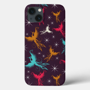 Phoenix Birds Figure Pattern iPhone 13 Case