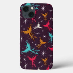 Phoenix Birds Figure Pattern iPhone 13 Case