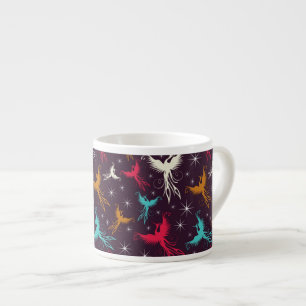 Phoenix Birds Figure Pattern Espresso Cup