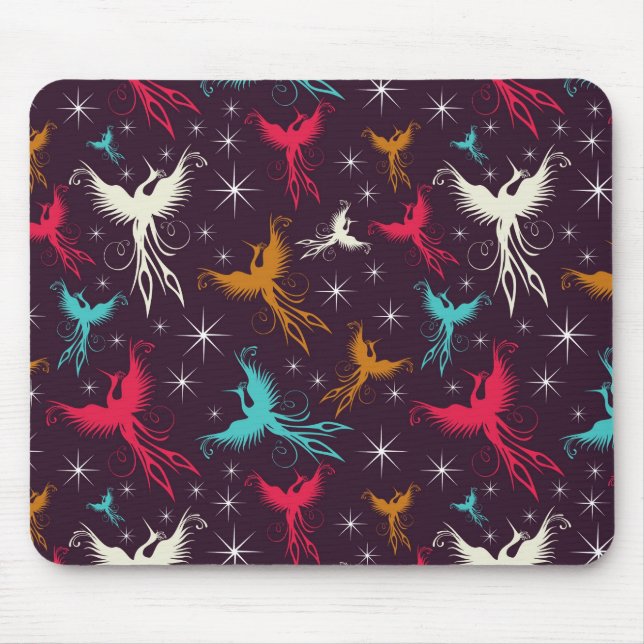 Phoenix Birds Figure Pattern Mouse Mat (Front)