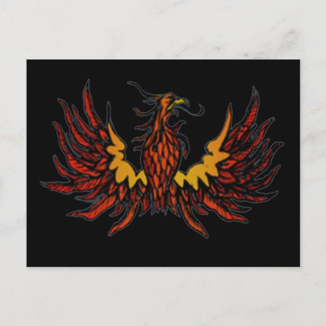 Phoenix Black Postcard (Front)