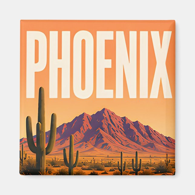 Phoenix Camelback Mountain Desert  Magnet (Front)