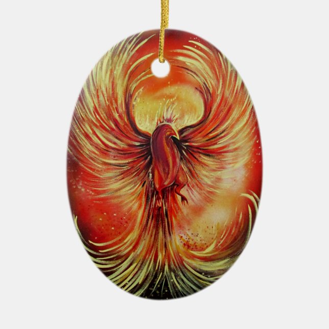 Phoenix Ceramic Tree Decoration (Front)