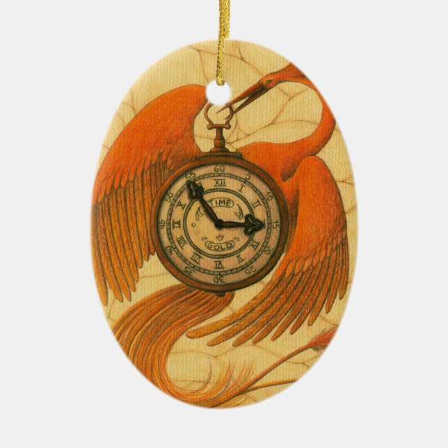 Phoenix Ceramic Tree Decoration (Front)