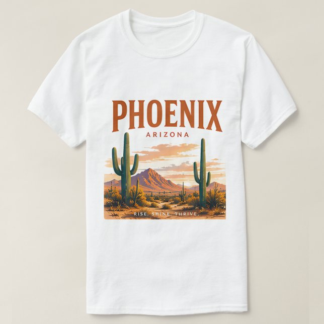Phoenix Desert Skyline T-Shirt (Design Front)