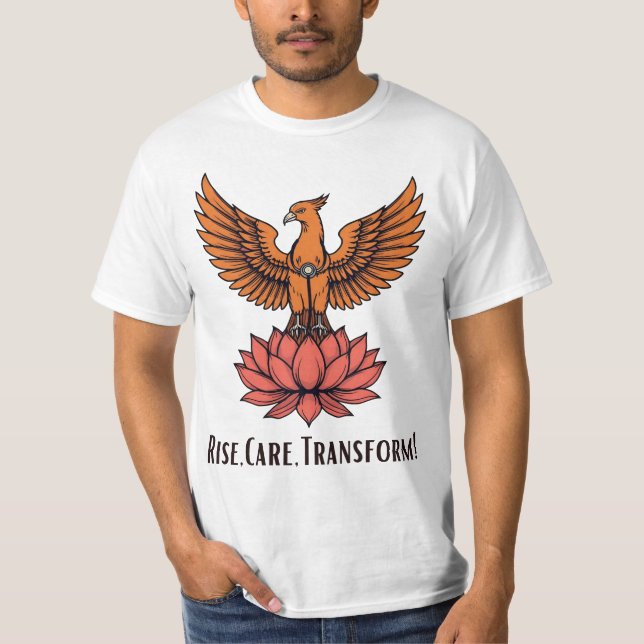 Phoenix Doctor Healing Lotus – Rise, Heal, Inspire T-Shirt (Front)