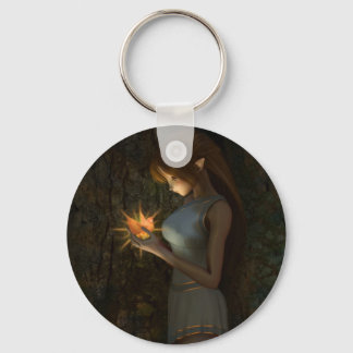 Phoenix Dreams Round Keychain