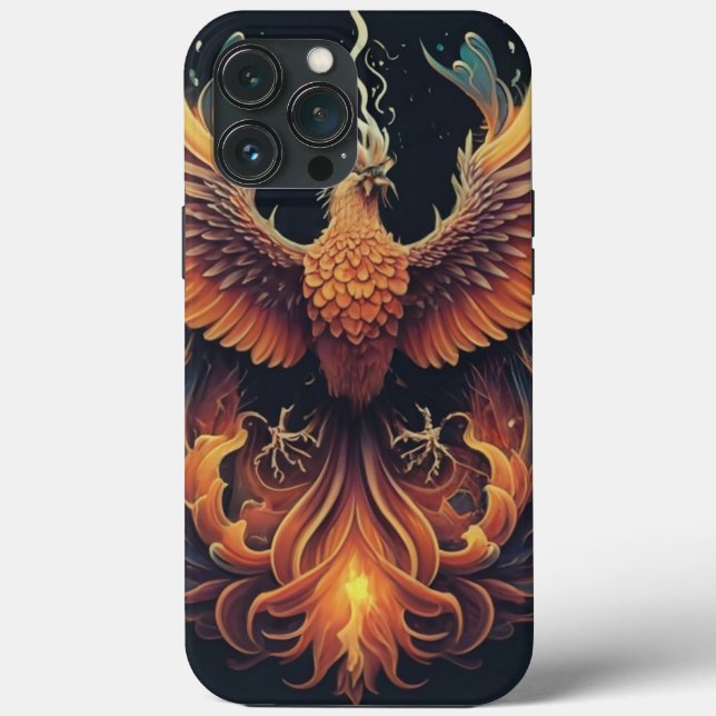 Phoenix Elegance: iPhone Case with Stunning Bird  (Back)