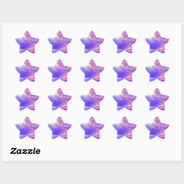 Phoenix Feathers - Paint Splatter   Star Sticker (Sheet)