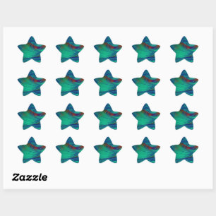 Phoenix Feathers - Paint Splatter Star Sticker
