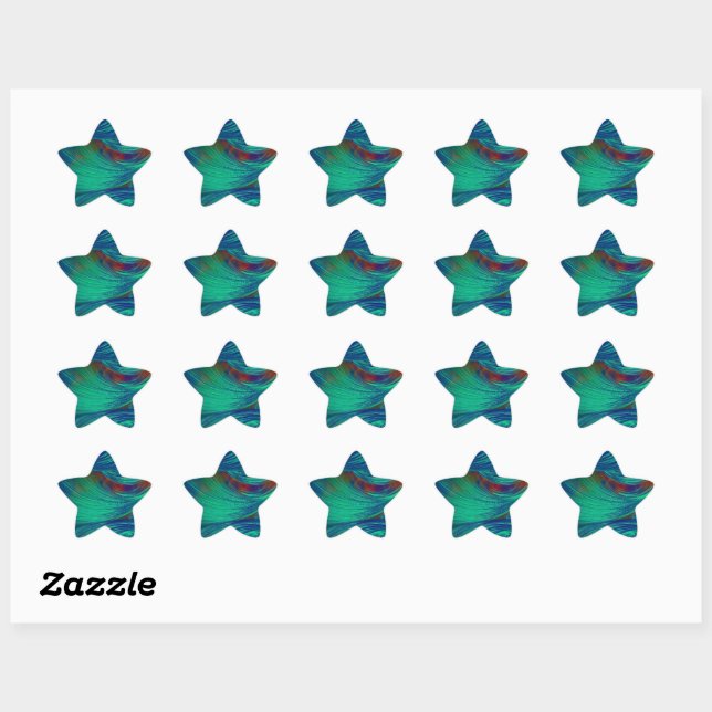 Phoenix Feathers - Paint Splatter   Star Sticker (Sheet)