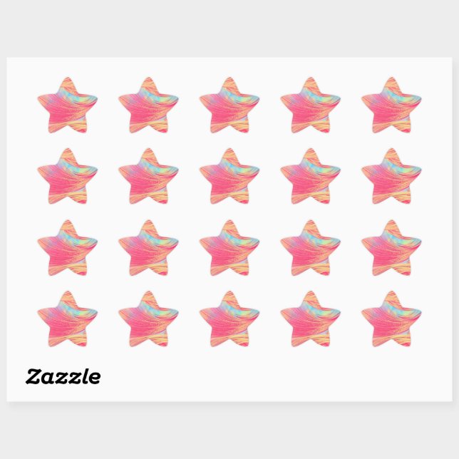 Phoenix Feathers - Paint Splatter   Star Sticker (Sheet)