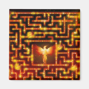 Phoenix Fiery Maze Magnet